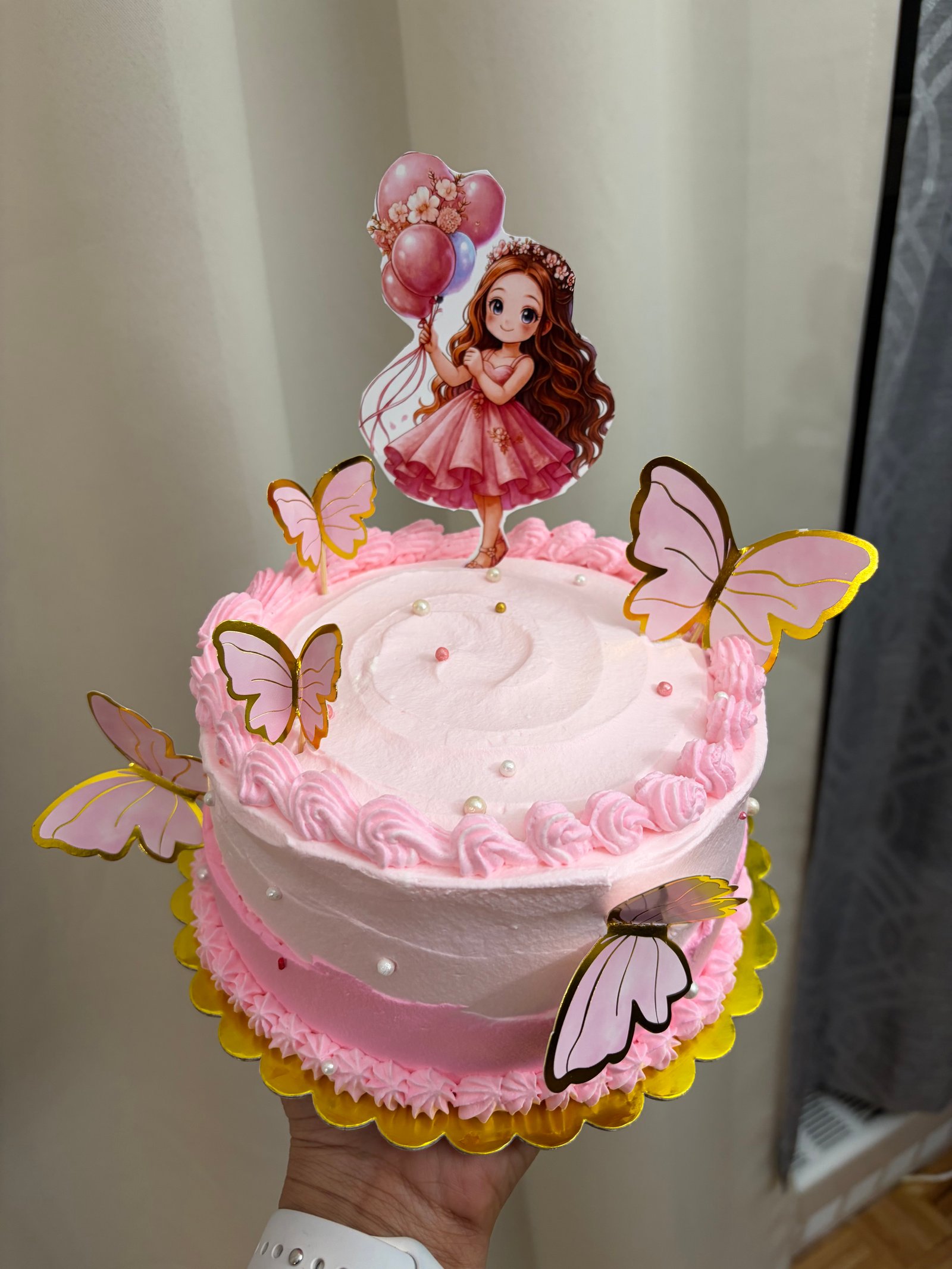 Pink Princess Butterfly Cake