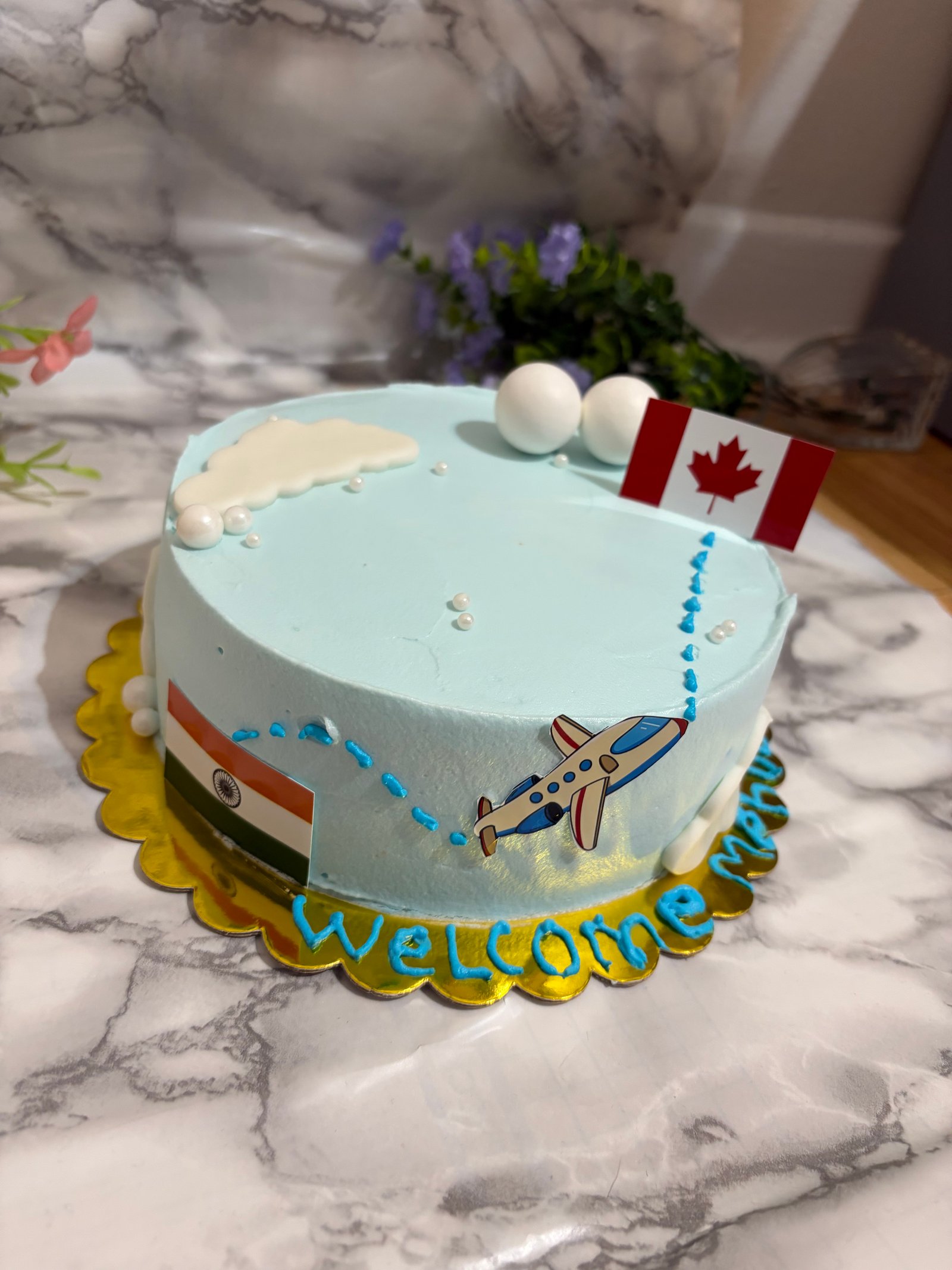 Cross-Continental Welcome Cake